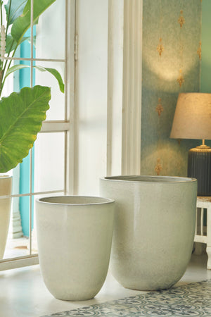 Glazed ceramic planters